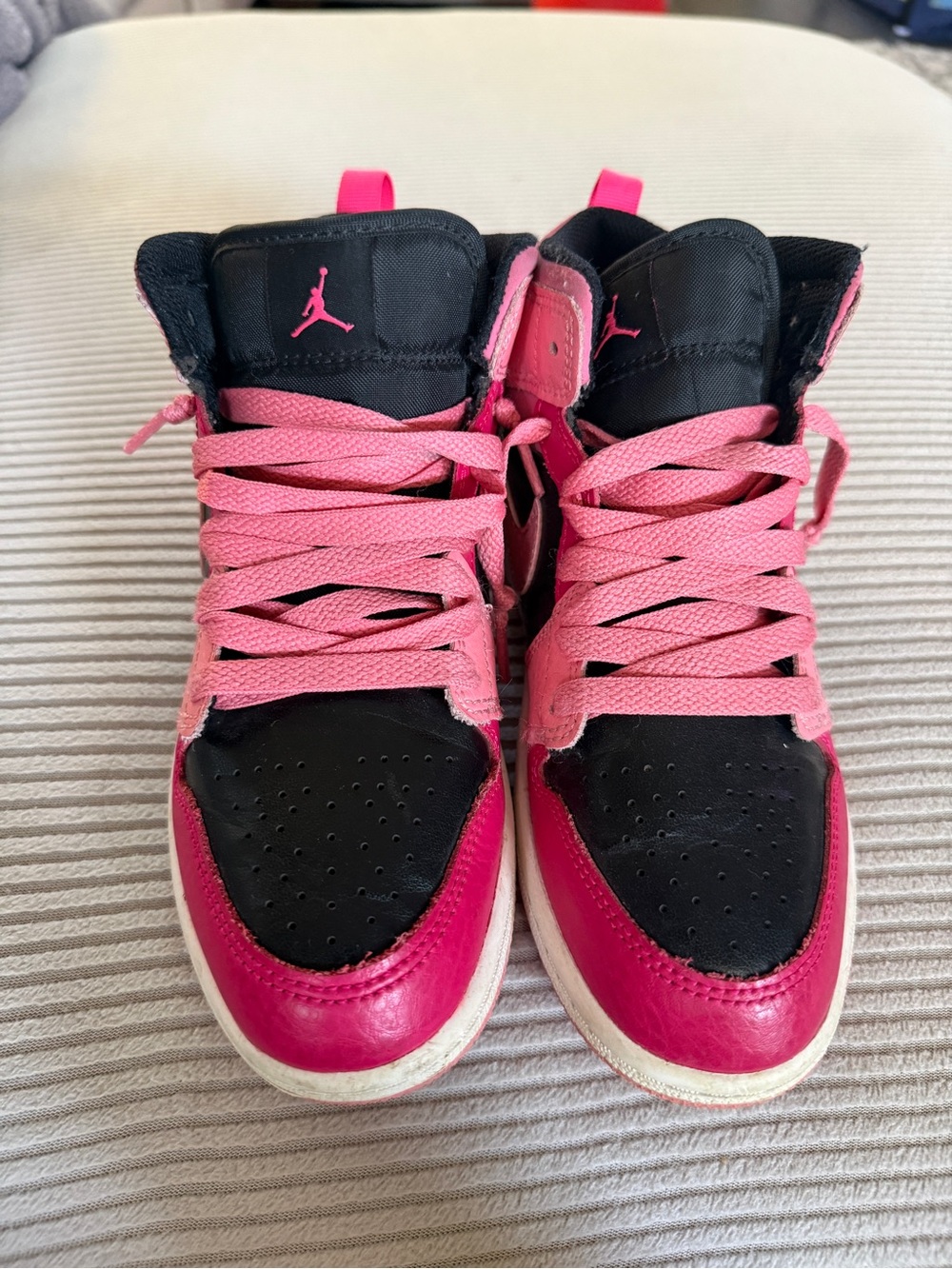 Jordan Pink & Black High-Top Sneakers